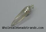 CGP3225 12*45mm - 15*65mm sticks rose quartz pendants