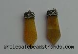 CGP340 12*50mm - 15*55mm arrowhead agate pendants wholesale