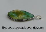 CGP3400 30*40mm - 30*45mm faceted flat teardrop agate pendants