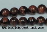 CGS203 15.5 inches 10mm round blue & brown goldstone beads wholesale
