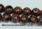 CGS204 15.5 inches 12mm round blue & brown goldstone beads wholesale