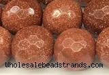 CGS491 15 inches 8mm faceted round goldstone beads
