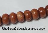 CGS65 15.5 inches 8*12mm rondelle goldstone beads wholesale
