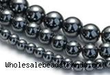 CHE18 16 inches 4mm & 6mm & 8mm round hematite beads Wholesale