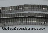 CHE569 15.5 inches 1*3*3mm square plated hematite beads wholesale