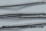CHE594 15.5 inches 2*2.5mm tube plated hematite beads wholesale