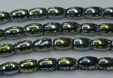 CHE798 15.5 inches 3*5mm rice plated hematite beads wholesale