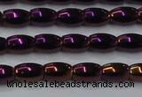CHE805 15.5 inches 4*6mm rice plated hematite beads wholesale