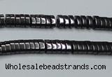 CHE927 15.5 inches 1*2*3mm oval hematite beads wholesale