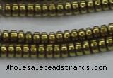 CHE968 15.5 inches 2*4mm rondelle plated hematite beads wholesale