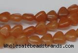 CHG02 15.5 inches 8*8mm heart red aventurine beads wholesale