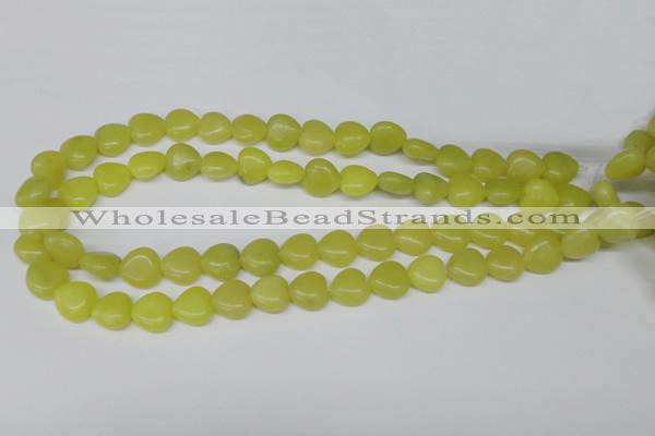 CHG33 15.5 inches 12*12mm heart olive jade gemstone beads wholesale