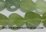 CHG96 15.5 inches 18*18mm faceted heart New jade beads wholesale