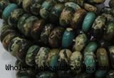 CIJ08 15.5 inches 6*10mm rondelle impression jasper beads wholesale