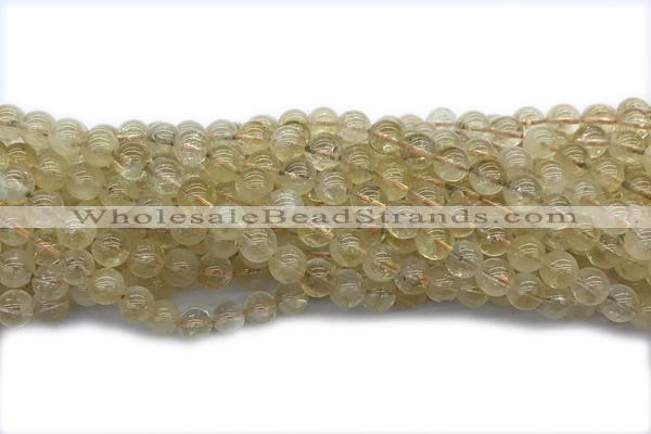 CITR03 15 inches 8mm round citrine gemstone beads