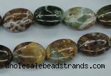 CJA18 15.5 inches 12*16mm oval green jasper beads wholesale