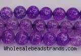 CKQ308 15.5 inches 6mm round dyed crackle quartz beads wholesale