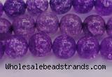 CKQ310 15.5 inches 10mm round dyed crackle quartz beads wholesale