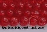 CKQ317 15.5 inches 10mm round dyed crackle quartz beads wholesale