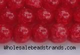 CKQ319 15.5 inches 14mm round dyed crackle quartz beads wholesale
