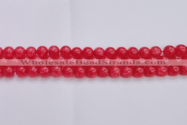 CKQ319 15.5 inches 14mm round dyed crackle quartz beads wholesale