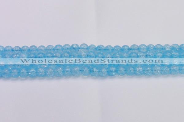 CKQ331 15.5 inches 10mm round dyed crackle quartz beads wholesale
