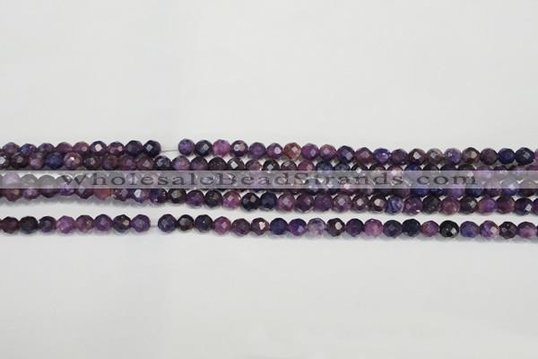 CKU20 15.5 inches 4mm faceted round purple kunzite beads wholesale