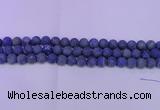 CLA61 15.5 inches 6mm round matte lapis lazuli beads