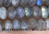 CLB1052 15.5 inches 4*6mm faceted rondelle labradorite gemstone beads