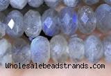 CLB1053 15.5 inches 5*8mm faceted rondelle labradorite gemstone beads