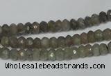 CLB178 15.5 inches 4*6mm faceted rondelle labradorite beads