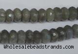 CLB180 15.5 inches 6*10mm faceted rondelle labradorite beads