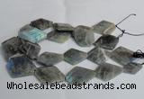 CLB216 15.5 inches 25*35mm - 35*45mm faceted freeform labradorite beads