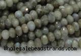 CLB28 15.5 inches 4*6mm faceted rondelle labradorite gemstone beads