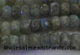 CLB773 15.5 inches 5*8mm faceted rondelle labradorite beads