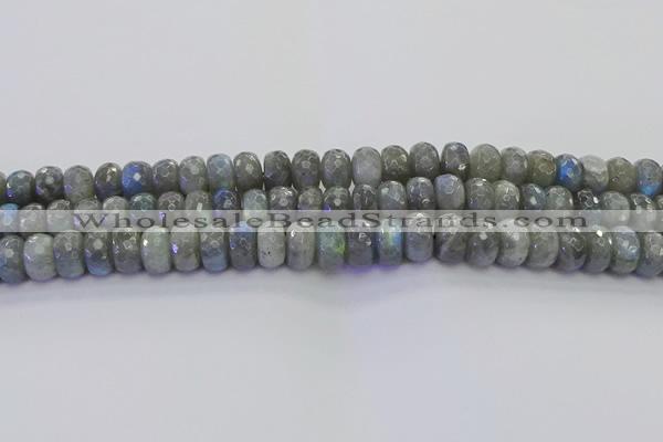 CLB775 15.5 inches 7*12mm faceted rondelle labradorite beads