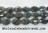 CLB798 20*28mm - 22*32mm faceted octagonal labradorite beads