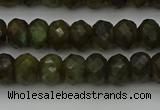 CLB957 15.5 inches 6*10mm faceted rondelle labradorite beads