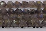 CLB971 15.5 inches 6mm faceted nuggets labradorite gemstone beads