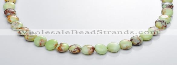 CLE18 flat round 10mm lemon turquoise gemstone beads Wholesale