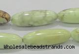 CLE36 15.5 inches 10*30mm rice lemon turquoise beads wholesale