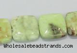 CLE39 15.5 inches 20*20mm square lemon turquoise beads wholesale
