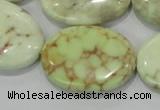 CLE47 15.5 inches 22*30mm oval lemon turquoise beads wholesale