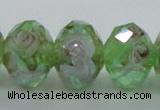 CLG16 13.5 inches 9*12mm faceted rondelle handmade lampwork beads
