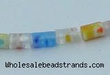 CLG575 16 inches 4*6mm cylinder lampwork glass beads wholesale