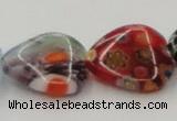 CLG581 16 inches 16*16mm heart lampwork glass beads wholesale
