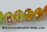 CLG64 15 inches 8*10mm faceted rondelle handmade lampwork beads