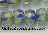 CLG782 14 inches 8*12mm rondelle lampwork glass beads wholesale
