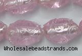 CLG884 2PCS 16 inches 12*18mm oval lampwork glass beads wholesale