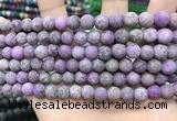 CLJ586 15 inches 8mm round matte sesame jasper beads